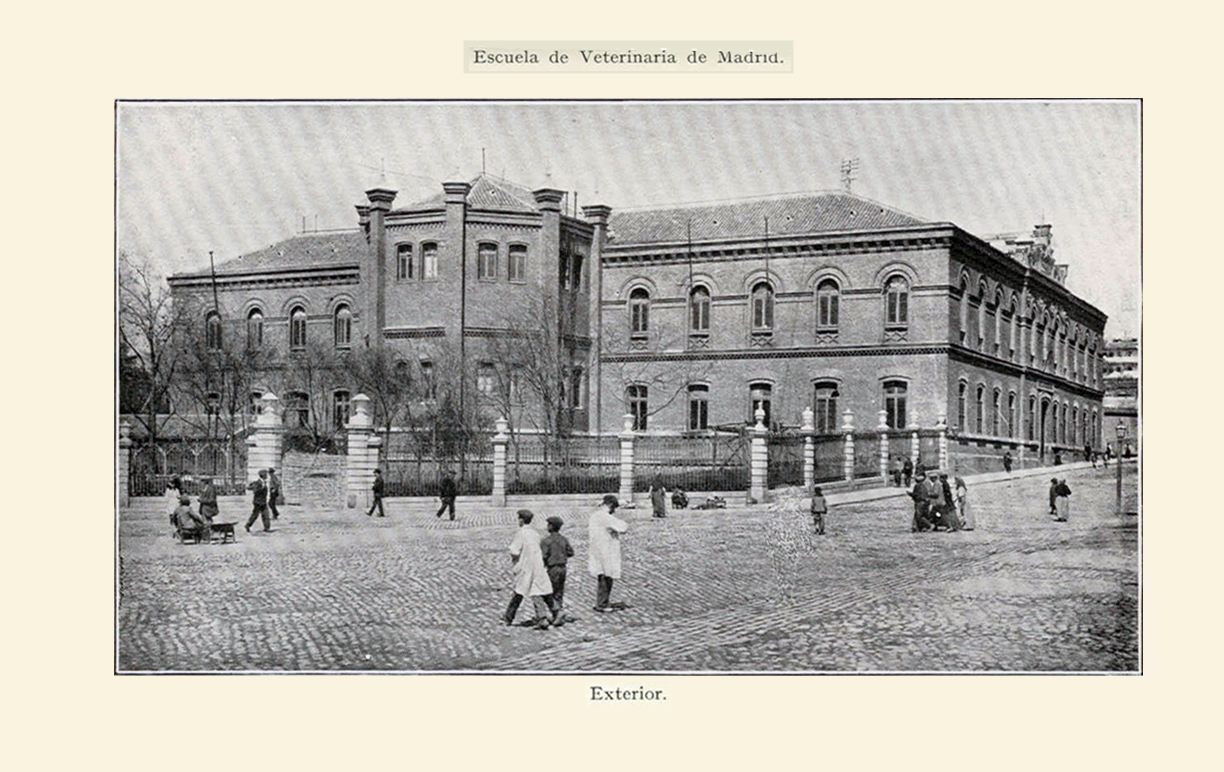 Imagen de  la Escuela de Veterinaria de  Embajadores (cerca de 1890)